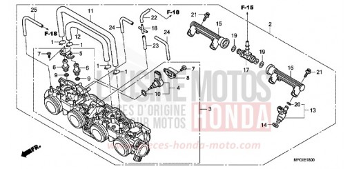THROTTLE BODY CB600FA3A de 2010